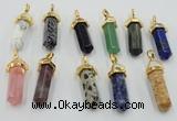 NGP5048 8*30mm sticks mixed gemstone pendants wholesale