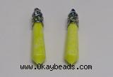 NGP5417 10*65mm sticks lemon jade gemstone pendants wholesale