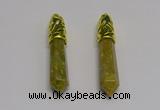 NGP5440 10*65mm sticks unakite gemstone pendants wholesale