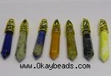 NGP5448 10*65mm sticks mixed gemstone pendants wholesale