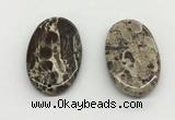 NGP5501 35*55mm oval rainforest agate pendants wholesale