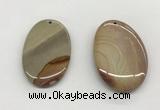 NGP5519 35*50mm oval ocean jasper pendants wholesale