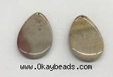 NGP5520 35*50mm flat teardrop ocean jasper pendants wholesale