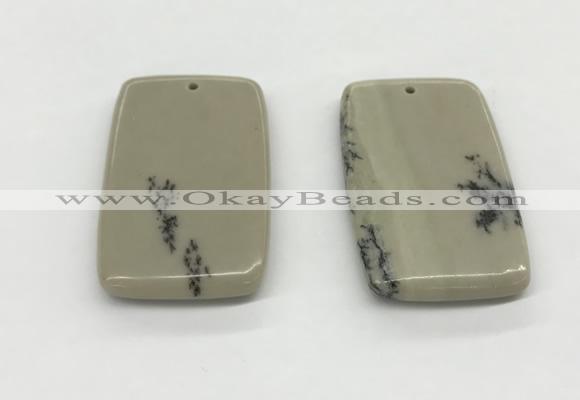 NGP5526 30*50mm - 35*55mm rectangle jasper pendants wholesale