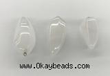 NGP5551 14*40mm - 23*58mm teardrop white jade pendants