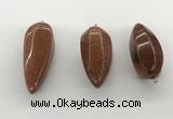 NGP5560 14*40mm - 23*58mm teardrop goldstone pendants wholesale