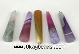 NGP5721 14*55mm cone agate gemstone pendants wholesale