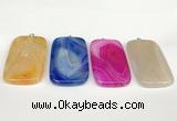 NGP5727 30*50mm rectangle agate pendants wholesale