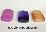 NGP5728 30*40mm rectangle agate pendants wholesale