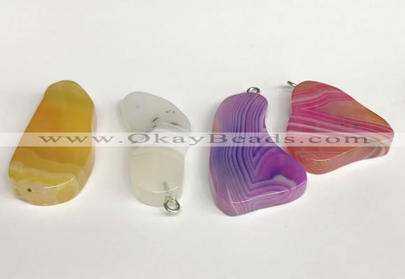 NGP5729 20*40mm - 30*45mm freeform agate pendants wholesale