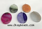 NGP5730 30*40mm oval agate gemstone pendants wholesale