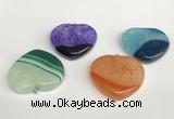 NGP5733 34*35mm heart agate gemstone pendants wholesale