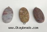 NGP5751 20*40mm oval agate gemstone pendants wholesale