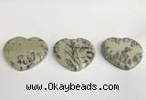 NGP5760 35*35mm heart jasper gemstone pendants wholesale