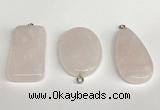 NGP5763 20*40mm - 25*35mm freefrom rose quartz pendants