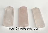 NGP5769 18*55mm - 20*58mm flat tube rose quartz pendants wholesale