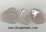 NGP5849 28*45mm - 40*55mm freeform rose quartz slab pendants