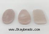 NGP5851 35*55mm freeform rose quartz pendants wholesale