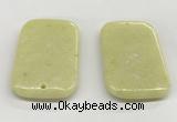 NGP5864 35*55mm rectangle lemon jade pendants wholesale