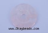 NGP601 5pcs 5*35mm rose quartz gemstone donut pendants wholesale