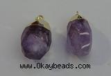 NGP6020 18*30mm - 22*35mm freeform amethyst pendants