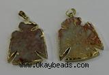 NGP6029 25*35mm - 30*40mm angel serpentine jasper pendants