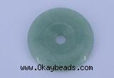 NGP604 5pcs 6*40mm green aventurine gemstone donut pendants wholesale