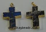 NGP6043 30*40mm - 35*45mm cross labradorite pendants