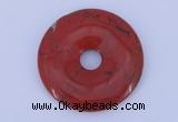 NGP606 5pcs 5*40mm red jasper gemstone donut pendants wholesale