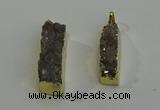 NGP6061 10*35mm - 10*40mm rectangle druzy agate pendants