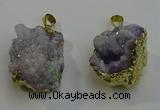 NGP6092 35*40mm – 45*50mm freeform druzy quartz pendants