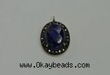 NGP6102 20*25mm - 22*30mm oval lapis lazuli pendants wholesle