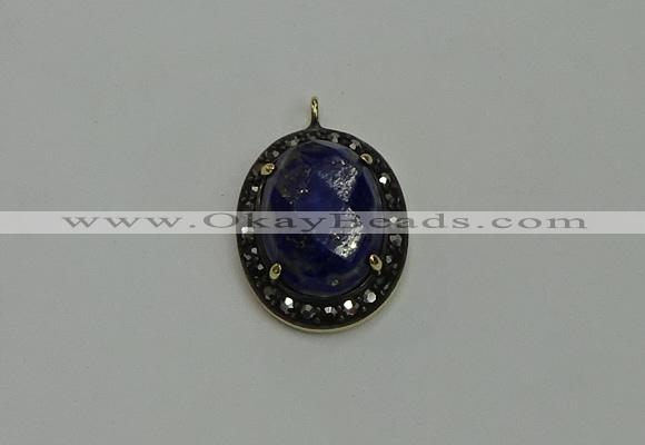 NGP6102 20*25mm - 22*30mm oval lapis lazuli pendants wholesle