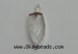 NGP6110 12*35mm - 15*40mm arrowhead white crystal pendants