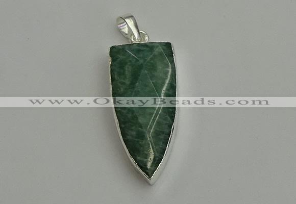 NGP6112 12*35mm - 15*40mm arrowhead amazonite pendants