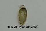 NGP6118 12*35mm - 15*40mm arrowhead lemon quartz pendants