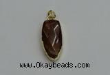 NGP6123 12*35mm - 15*40mm arrowhead red rabbit hair pendants