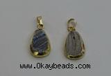 NGP6130 15*20mm freeform druzy agate pendants wholesale