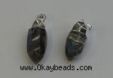 NGP6226 12*28mm - 15*30mm faceted bullet labradorite pendants