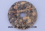 NGP629 5pcs 5*34mm red leopard skin gemstone donut pendants