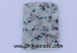 NGP636 5pcs 35*45mm rectangle kiwi stone pendants wholesale