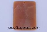 NGP637 5pcs 33*45mm rectangle red aventurine gemstone pendants