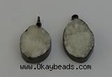 NGP6394 25*30mm - 35*40mm freeform druzy agate gemstone pendants