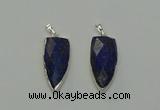 NGP6563 12*35mm - 15*40mm arrowhead lapis lazuli pendants