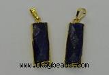 NGP6567 14*30mm - 15*38mm faceted rectangle lapis lazuli pendants