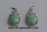 NGP6615 22*30mm faceted teardrop amazonite gemstone pendants