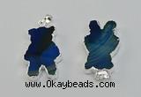 NGP6655 22*38mm Animal or V-shaped agate gemstone pendants