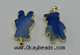 NGP6663 22*38mm Animal or V-shaped agate gemstone pendants