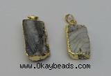 NGP6683 16*28mm - 18*35mm freeform druzy agate pendants