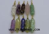 NGP6754 13*40mm sticks lapis lazuli gemstone pendants wholesale